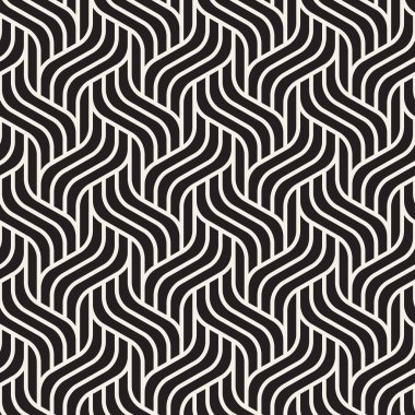 Vektör kusursuz desen. Geometrik soyut elementler tekrarlanıyor. Modaya uygun tek renkli arkaplan tasarımı.