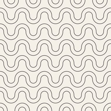 Vektör kusursuz desen. Geometrik soyut elementler tekrarlanıyor. Modaya uygun tek renkli arkaplan tasarımı.