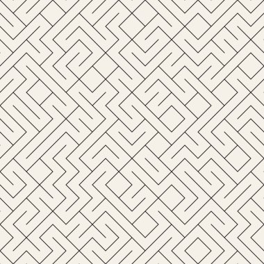 Vektör kusursuz desen. Geometrik soyut elementler tekrarlanıyor. Modaya uygun tek renkli arkaplan tasarımı.