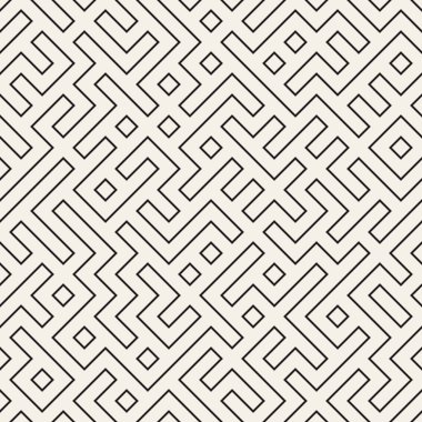 Vektör kusursuz desen. Geometrik soyut elementler tekrarlanıyor. Modaya uygun tek renkli arkaplan tasarımı.