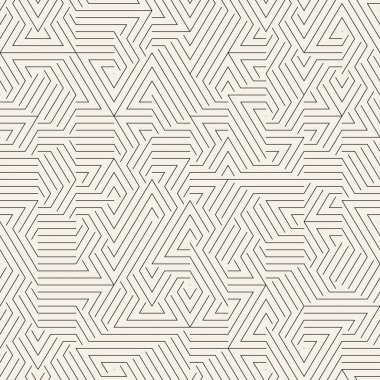 Vektör kusursuz desen. Geometrik soyut elementler tekrarlanıyor. Modaya uygun tek renkli arkaplan tasarımı.