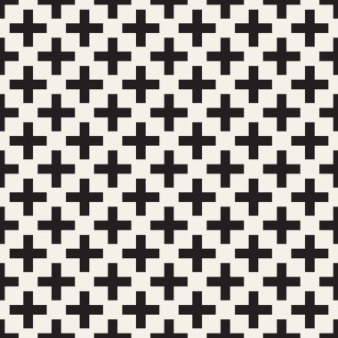 Vektör kusursuz desen. Geometrik soyut elementler tekrarlanıyor. Modaya uygun tek renkli arkaplan tasarımı.