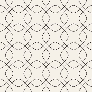 Vektör kusursuz desen. Geometrik soyut elementler tekrarlanıyor. Modaya uygun tek renkli arkaplan tasarımı.