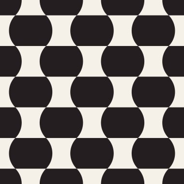 Vektör kusursuz desen. Geometrik soyut elementler tekrarlanıyor. Modaya uygun tek renkli arkaplan tasarımı.