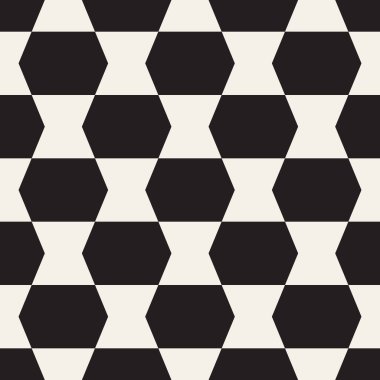 Vektör kusursuz desen. Geometrik soyut elementler tekrarlanıyor. Modaya uygun tek renkli arkaplan tasarımı.