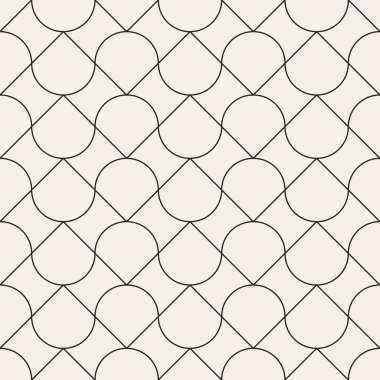 Vektör kusursuz desen. Geometrik soyut elementler tekrarlanıyor. Modaya uygun tek renkli arkaplan tasarımı.