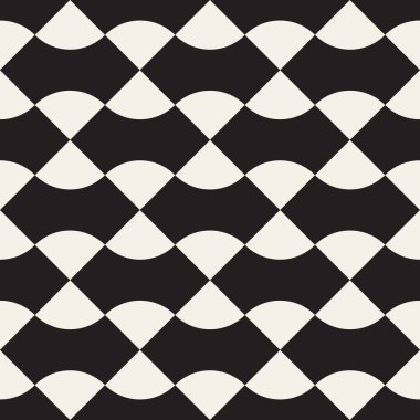 Vektör kusursuz desen. Geometrik soyut elementler tekrarlanıyor. Modaya uygun tek renkli arkaplan tasarımı.