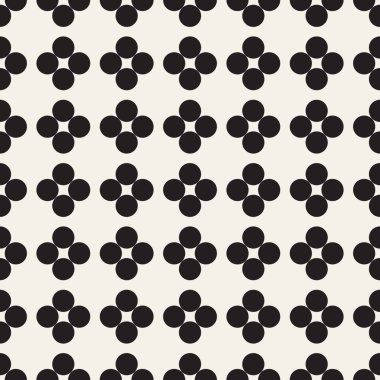 Vektör kusursuz desen. Geometrik soyut elementler tekrarlanıyor. Modaya uygun tek renkli arkaplan tasarımı.