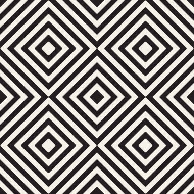Vektör kusursuz desen. Geometrik soyut elementler tekrarlanıyor. Modaya uygun tek renkli arkaplan tasarımı.