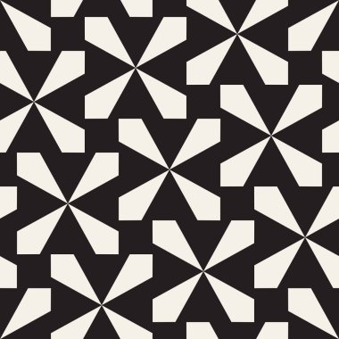 Vektör kusursuz desen. Geometrik soyut elementler tekrarlanıyor. Modaya uygun tek renkli arkaplan tasarımı.