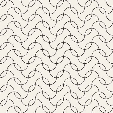 Vektör kusursuz desen. Geometrik soyut elementler tekrarlanıyor. Modaya uygun tek renkli arkaplan tasarımı.