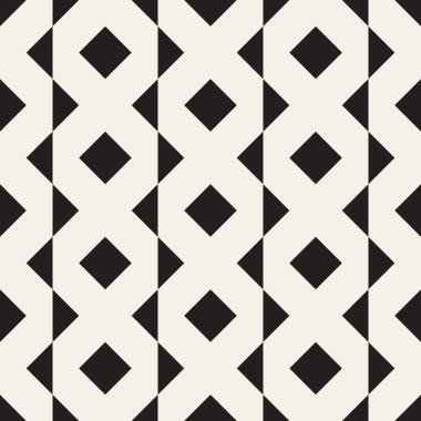 Vektör kusursuz desen. Geometrik soyut elementler tekrarlanıyor. Modaya uygun tek renkli arkaplan tasarımı.