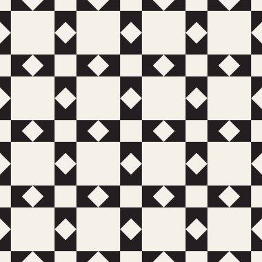 Vektör kusursuz desen. Geometrik soyut elementler tekrarlanıyor. Modaya uygun tek renkli arkaplan tasarımı.