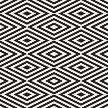 Vektör kusursuz desen. Geometrik soyut elementler tekrarlanıyor. Modaya uygun tek renkli arkaplan tasarımı.