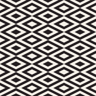 Vektör kusursuz desen. Geometrik soyut elementler tekrarlanıyor. Modaya uygun tek renkli arkaplan tasarımı.