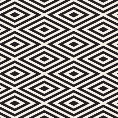 Vektör kusursuz desen. Geometrik soyut elementler tekrarlanıyor. Modaya uygun tek renkli arkaplan tasarımı.