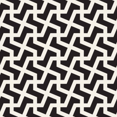 Vektör kusursuz desen. Geometrik soyut elementler tekrarlanıyor. Modaya uygun tek renkli arkaplan tasarımı.