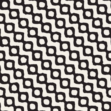 Vektör kusursuz desen. Geometrik soyut elementler tekrarlanıyor. Modaya uygun tek renkli arkaplan tasarımı.