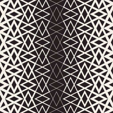 Vektör kusursuz desen. Geometrik soyut elementler tekrarlanıyor. Modaya uygun tek renkli arkaplan tasarımı.