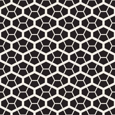 Vektör kusursuz desen. Geometrik soyut elementler tekrarlanıyor. Modaya uygun tek renkli arkaplan tasarımı.