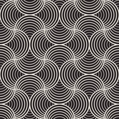 Vektör kusursuz desen. Geometrik soyut elementler tekrarlanıyor. Modaya uygun tek renkli arkaplan tasarımı.