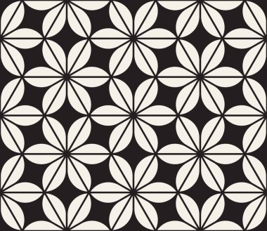 Vektör kusursuz desen. Geometrik soyut elementler tekrarlanıyor. Modaya uygun tek renkli arkaplan tasarımı.