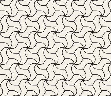 Vektör kusursuz desen. Geometrik soyut elementler tekrarlanıyor. Modaya uygun tek renkli arkaplan tasarımı.