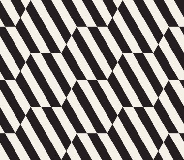 Vektör kusursuz desen. Geometrik soyut elementler tekrarlanıyor. Modaya uygun tek renkli arkaplan tasarımı.