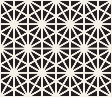 Vektör kusursuz desen. Geometrik soyut elementler tekrarlanıyor. Modaya uygun tek renkli arkaplan tasarımı.