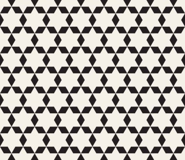 Vektör kusursuz desen. Geometrik soyut elementler tekrarlanıyor. Modaya uygun tek renkli arkaplan tasarımı.