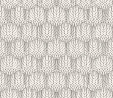 Vektör kusursuz desen. Geometrik soyut elementler tekrarlanıyor. Modaya uygun tek renkli arkaplan tasarımı.