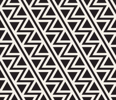 Vektör kusursuz desen. Geometrik soyut elementler tekrarlanıyor. Modaya uygun tek renkli arkaplan tasarımı.