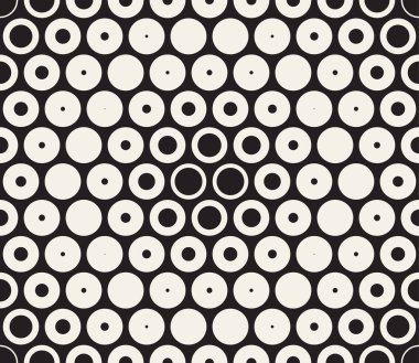 Vektör kusursuz desen. Geometrik soyut elementler tekrarlanıyor. Modaya uygun tek renkli arkaplan tasarımı.