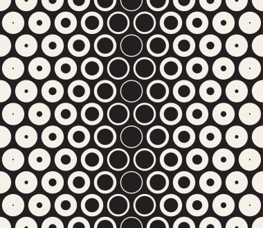 Vektör kusursuz desen. Geometrik soyut elementler tekrarlanıyor. Modaya uygun tek renkli arkaplan tasarımı.