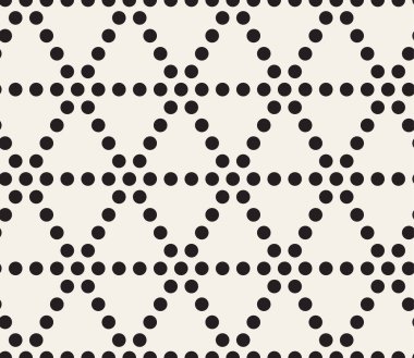Vektör kusursuz desen. Geometrik soyut elementler tekrarlanıyor. Modaya uygun tek renkli arkaplan tasarımı.