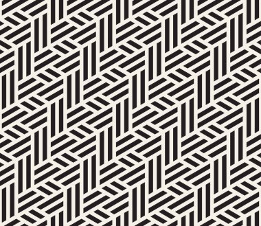 Vektör kusursuz desen. Geometrik soyut elementler tekrarlanıyor. Modaya uygun tek renkli arkaplan tasarımı.