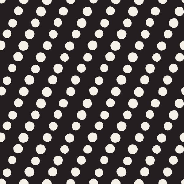 Vector seamless hand-painted pattern. Abstract decorative background with brush strokes. Stylish monochrome hand-drawn texture.