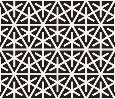Vektör kusursuz desen. Geometrik soyut elementler tekrarlanıyor. Modaya uygun tek renkli arkaplan tasarımı.