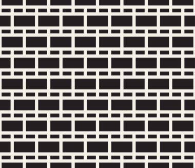 Vektör kusursuz desen. Geometrik soyut elementler tekrarlanıyor. Modaya uygun tek renkli arkaplan tasarımı.