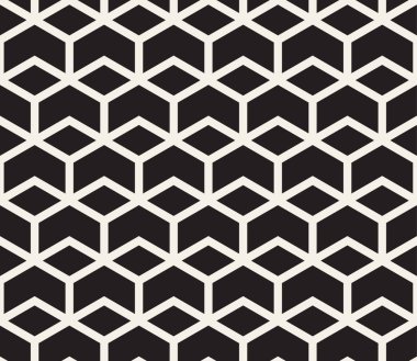 Vektör kusursuz desen. Geometrik soyut elementler tekrarlanıyor. Modaya uygun tek renkli arkaplan tasarımı.