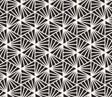 Vektör kusursuz desen. Geometrik soyut elementler tekrarlanıyor. Modaya uygun tek renkli arkaplan tasarımı.
