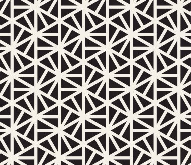 Vektör kusursuz desen. Geometrik soyut elementler tekrarlanıyor. Modaya uygun tek renkli arkaplan tasarımı.