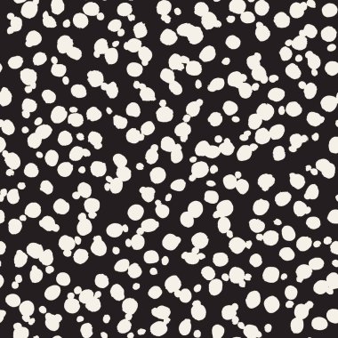 Vector seamless hand-painted pattern. Abstract decorative background with brush strokes. Stylish monochrome hand-drawn texture.