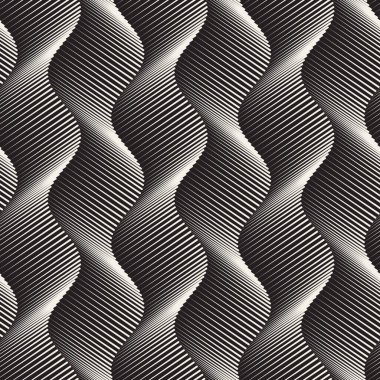 Vektör kusursuz desen. Soyut geometrik elementler tekrarlanıyor. Modaya uygun tek renkli arkaplan tasarımı.