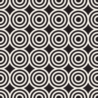 Vektör kusursuz desen. Soyut geometrik elementler tekrarlanıyor. Modaya uygun tek renkli arkaplan tasarımı.