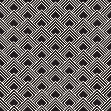 Vektör kusursuz desen. Soyut geometrik elementler tekrarlanıyor. Modaya uygun tek renkli arkaplan tasarımı.