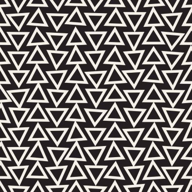 Vektör kusursuz desen. Soyut geometrik elementler tekrarlanıyor. Modaya uygun tek renkli arkaplan tasarımı.