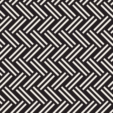 Vektör kusursuz desen. Soyut geometrik elementler tekrarlanıyor. Modaya uygun tek renkli arkaplan tasarımı.