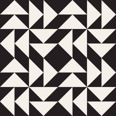 Vektör kusursuz desen. Soyut geometrik elementler tekrarlanıyor. Modaya uygun tek renkli arkaplan tasarımı.