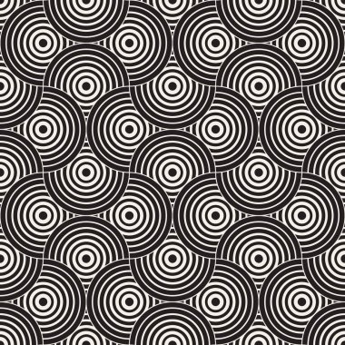 Vektör kusursuz desen. Soyut geometrik elementler tekrarlanıyor. Modaya uygun tek renkli arkaplan tasarımı.